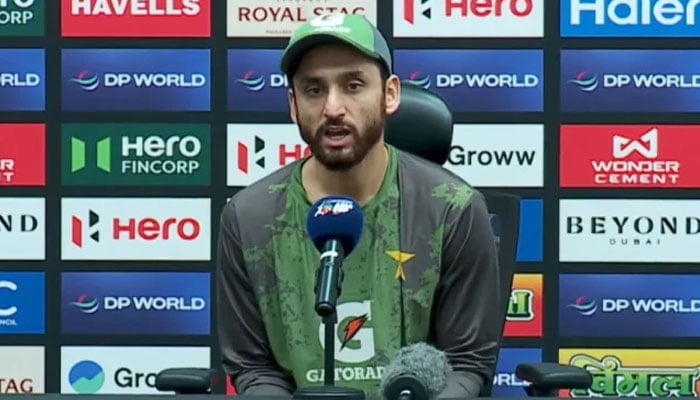 Pakistan captain Salman Ali speaks at a pre-match conference in Dubai on September 27, 2025. — Screengrab via YouTube/ACC