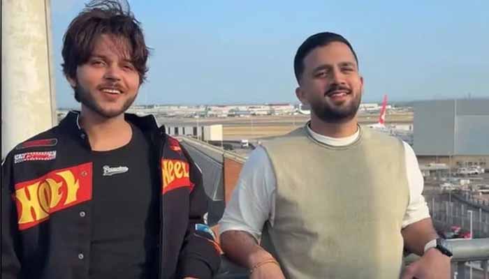 YouTubers Rajab Butt (right) and Nadeem Naniwala seen in this undated image. —Instagram@adeemmubarakofficial