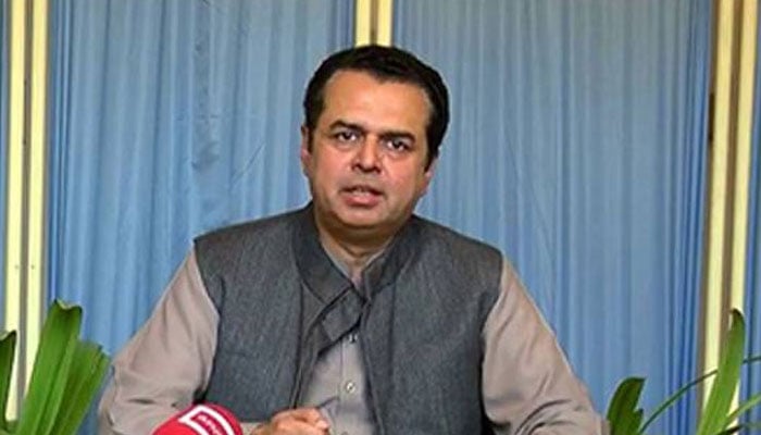 Minister of State for Interior Talal Chaudhry addresses a press conference. — Radio Pakistan/File