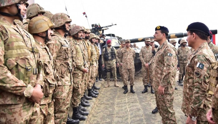 CDF and COAS Field Marshal Asim Munir interacts with officers and soldiers at Gujranwala and Sialkot Garrisons on December 13, 2025. — ISPR