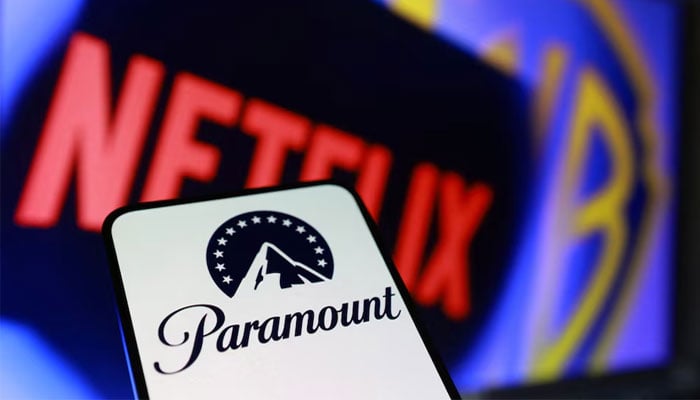 Paramount, Netflix and Warner Bros logos are seen in this illustration taken December 8, 2025. — Reuters