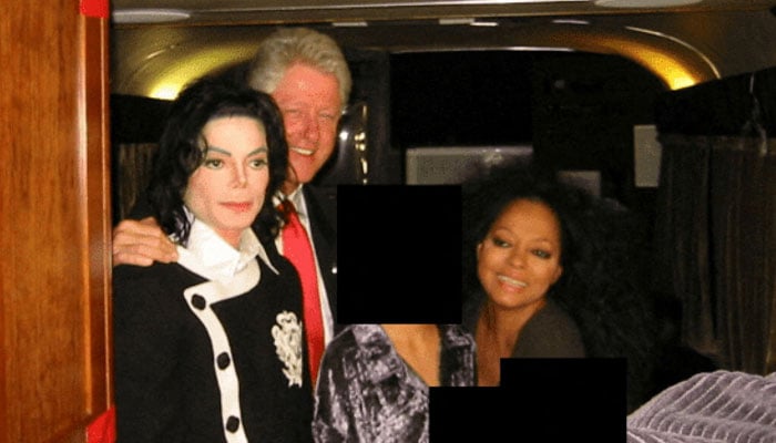 Former US president Bill Clinton, Michael Jackson and Diana Ross are seen in this image released by the Department of Justice in Washington, DC, US, on December 19, 2025. — Reuters