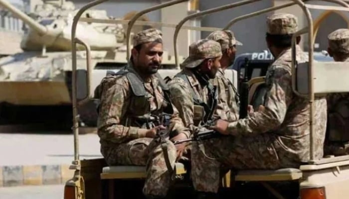 Pakistan Army personnel can be seen patrolling in this undated image. — Reuters/File