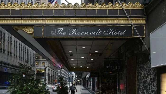 The picture shows the entrance of The Roosevelt Hotel in Mahattan, New York, US. — PID/File