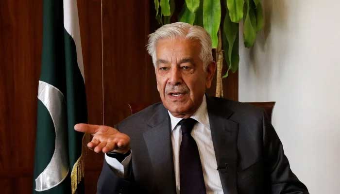 Defence Minister Khawaja Muhammad Asif speaks during an interview with Reuters in Islamabad, Pakistan, October 20, 2025. — Reuters