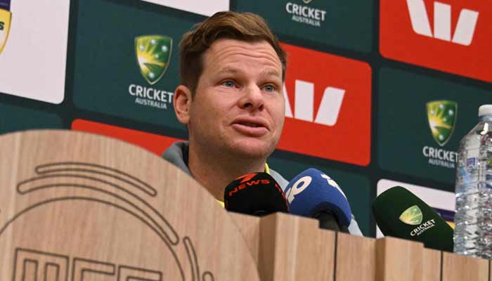 Australia’s captain Steve Smith speaks during a press conference at the Melbourne Cricket Ground (MCG) ahead of the fourth Ashes cricket Test match against England in Melbourne on December 25, 2025.— AFP