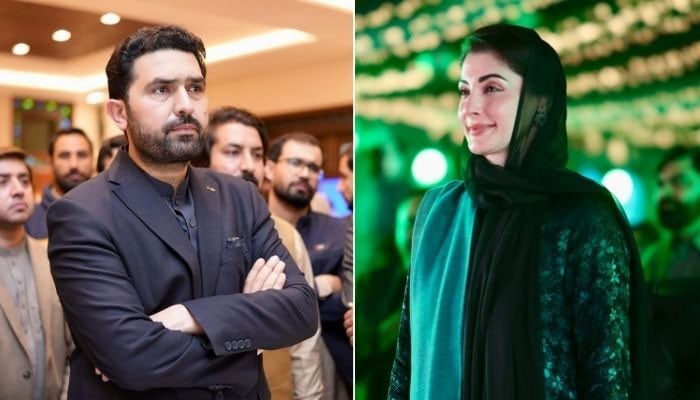 This collage of picture shows Khyber Pakhtunkhwa Chief Minister Sohail Afridi (left) and his Punjab counterpart Maryam Nawaz. —Facebook/ Maryam Nawaz Sharif/ Muhammad Sohail Afridi/File