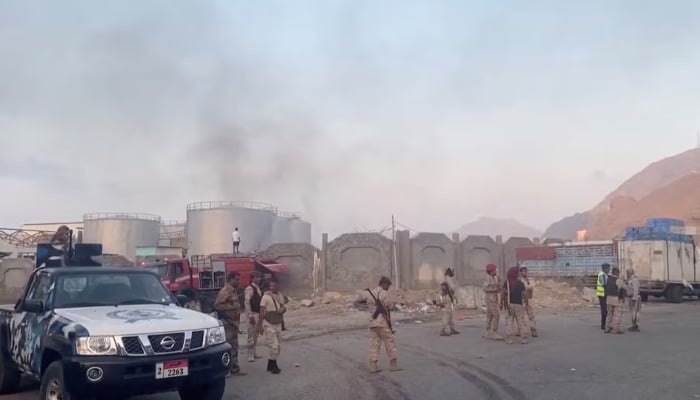 Smoke rises in the aftermath of a Saudi-led coalition airstrike, which targeted what it described as foreign military support to UAE-backed southern separatists, in Yemens southern port of Mukalla, December 30, 2025. — Reuters