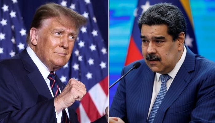 A collage of US President Donald Trump and Venezuelas Nicolas Maduro. — Reuters