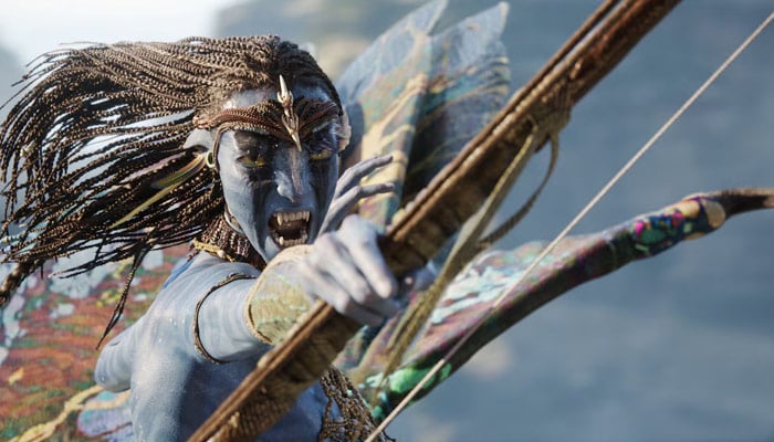 Zoe Saldana as Neytiri in 20th Century Studios AVATAR: FIRE AND ASH, in this undated film still, photo courtesy of 20th Century Studios. © 2025 20th Century Studios. — Reuters