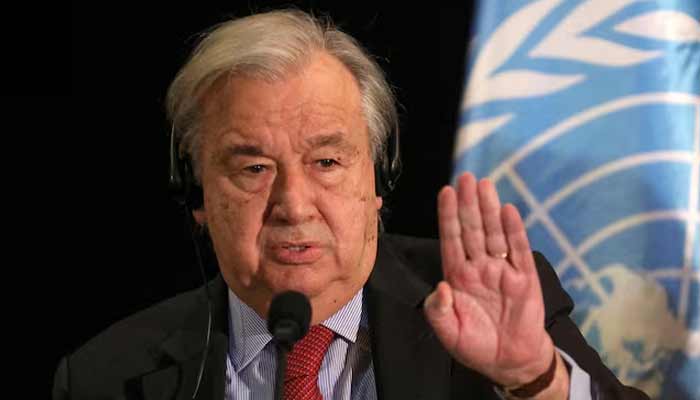 United Nations Secretary-General Antonio Guterres gestures as he attends a news conference in Beirut, Lebanon. — Reuters/File