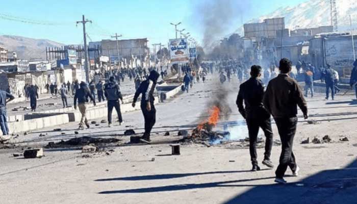 This undated photo shows ongoing protests against economic grievances in Iran. — Fars news agency