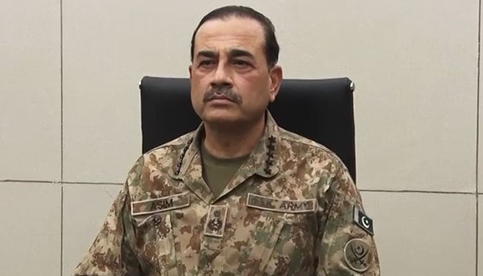CDF Field Marshal Asim Munir addresses troops during Lahore Garrison visit on January 8, 2026. — Screengrab via ISPR