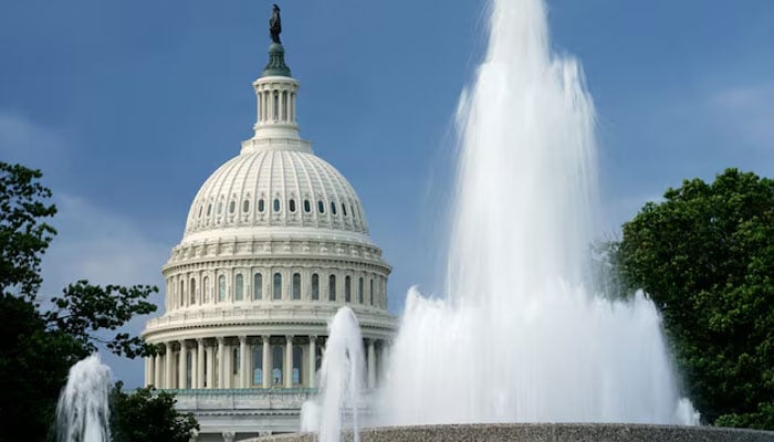The dome of the US Capitol is seen beyond a fountain in Washington, US, August 12, 2022. — Reuters