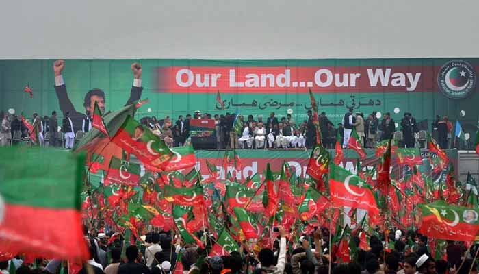 A representational image of Pakistan Tehreek-e-Insaf jalsa. — Twitter/PTIofficial