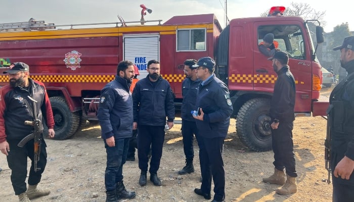 Rescue work being carried out following a cylinde explosion in Islamabad, January 11, 2026. — X/@ICT_Police