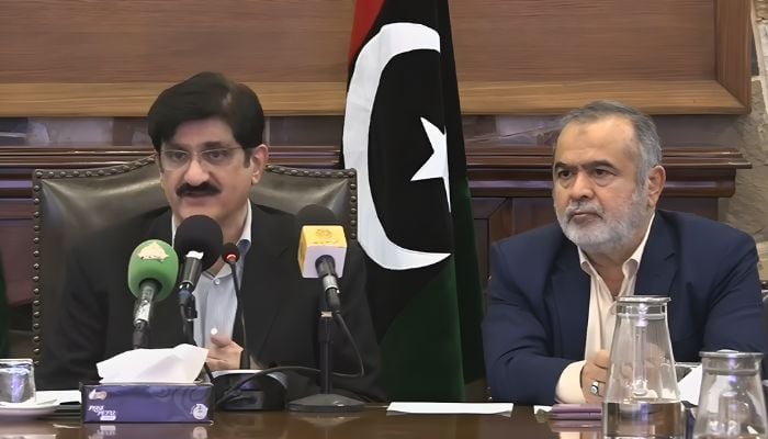 Sindh Chief Minister Murad Ali Shah addresses media after meeting on Gul Plaza fire on January 19, 2026. — Facebook/Bilawal House