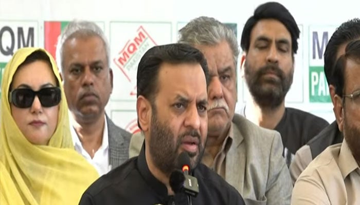 Health Minister Syed Mustafa Kamal addressing a presser in Karachi on January 22, 2026. — Screengrab via Geo News