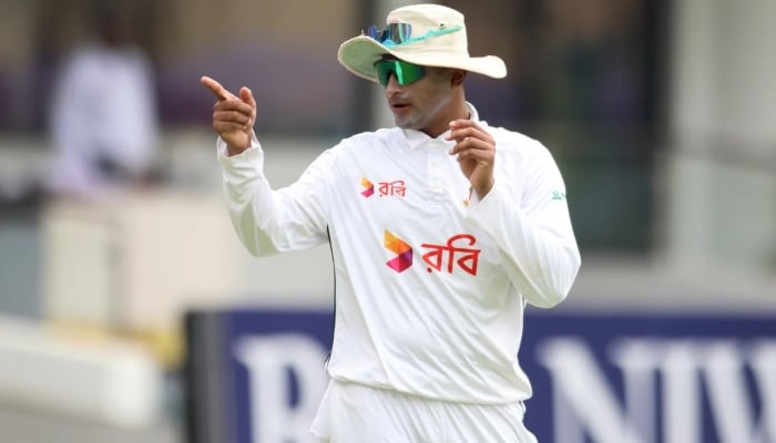 Shakib Al Hasan during the opening day of the 1st Test against India, Chennai, India, September 19, 2024. — BCCI