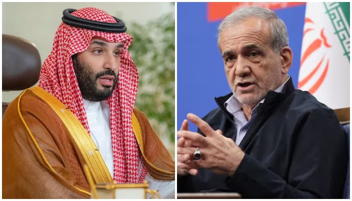 Saudi Crown Prince Mohammed bin Salman (left) and Irans President Masoud Pezeshkian. — Reuters/File