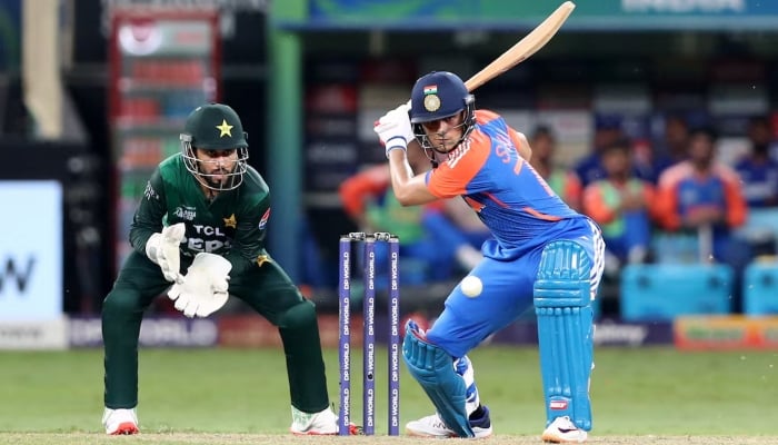 Pakistans Mohammad Haris and Indias Shubman Gill in action during the Asia Cup Group Stage clash at the Dubai International Cricket Stadium, Dubai, United Arab Emirates, September 21, 2025. — Reuters