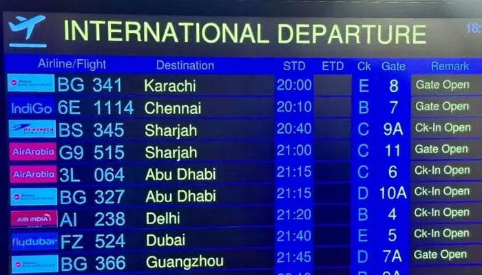 Bangladesh national airline launches its inaugural flight from Dhaka to Karachi on January 29, 2026. — X/@PakinBangladesh