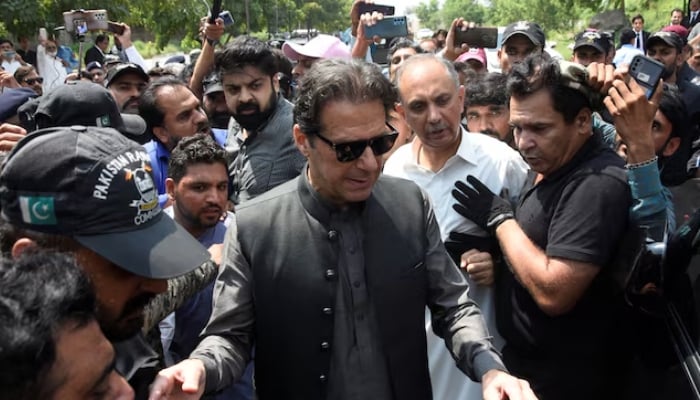 Former prime minister Imran Khan appears in court to extend pre-arrest bail, Islamabad, September 1, 2022. — Reuters