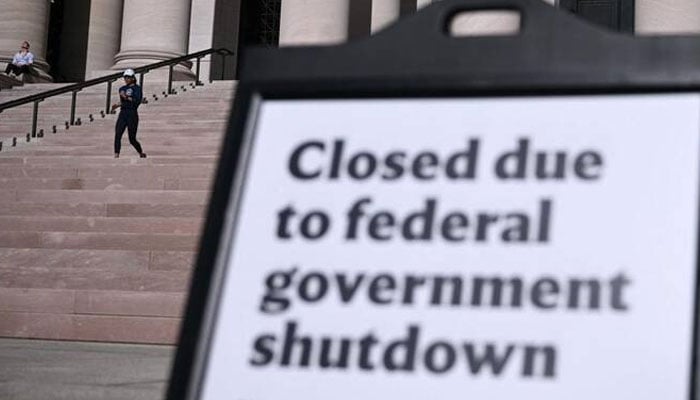 A sign board announces closed down National Gallery of Art in Washington amid a government shutdown. — AFP/File
