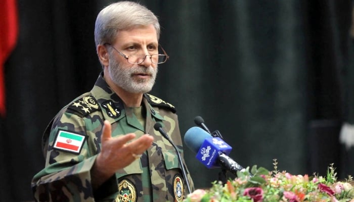 Commander-in-Chief of the Iranian Army, Amir Hatami speaks during a meeting with military academy students, in Tehran, Iran, January 7, 2026. — Reuters