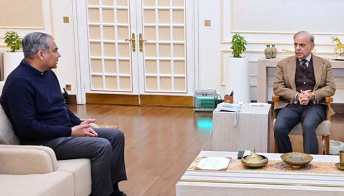 Interior Minister and PCB chairman Mohsin Naqvi meets PM Shehbaz Sharif in Islamabad on January 26, 2026. — PID