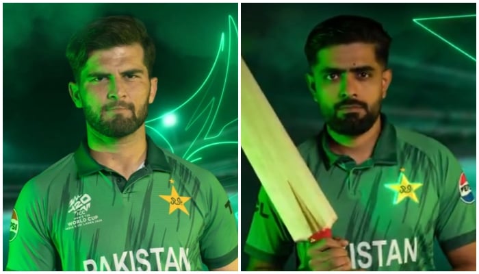 Pakistans Shaheen Shah Afridi (left) and Babar Azam. — X/@TheRealPCB
