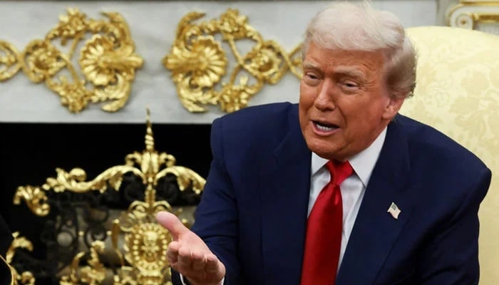 US President Donald Trump speaks during a meeting with Saudi Crown Prince and Prime Minister Mohammed bin Salman in the Oval Office at the White House in Washington, DC, US, November 18, 2025. — Reuters