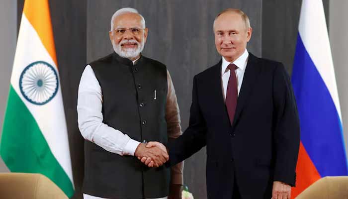 Russian President Vladimir Putin and Indian Prime Minister Narendra Modi attend a meeting on the sidelines of the Shanghai Cooperation Organisation (SCO) summit in Samarkand, Uzbekistan. — Reuters/File
