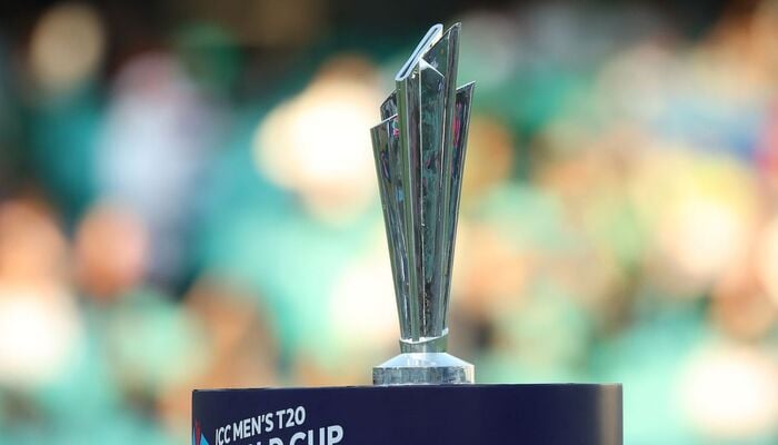 ICC T20 World Cup trophy for 2026. . — ICC