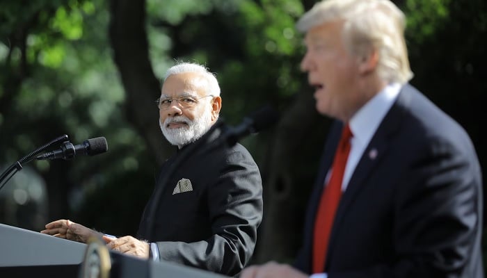 President Donald Trump holds a joint news conference with Indian Prime Minister Narendra Modi in the Rose Garden of the White House in Washington. — Reuters/File