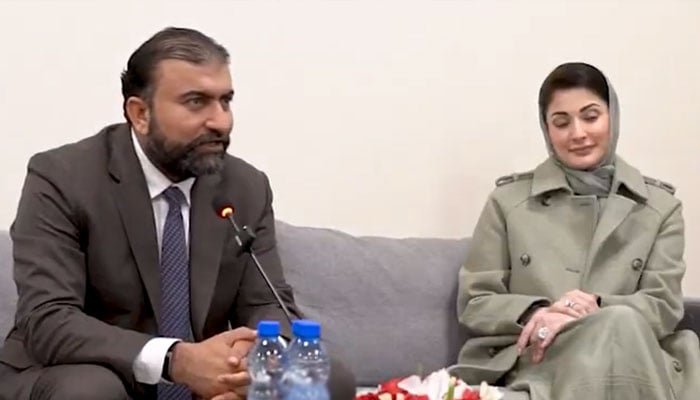 This image shows Balochistan Chief Minister Sarfraz Bugti (left) and Punjab CM Maryam Nawaz. — X/@dpr_gob