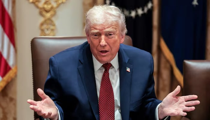 US President Donald Trump speaks at a ceremony at the Mar-a-Lago estate in Palm Beach, Florida, US, January 16, 2026. — Reuters