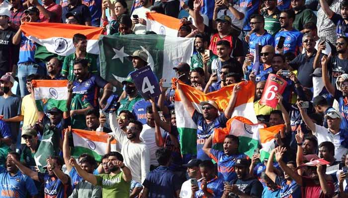 Fans are pictured with flags inside the stadium before the match between Pakistan and India during Asia Cup 2022 in Dubai International Stadium, UAE. — Reuters/File