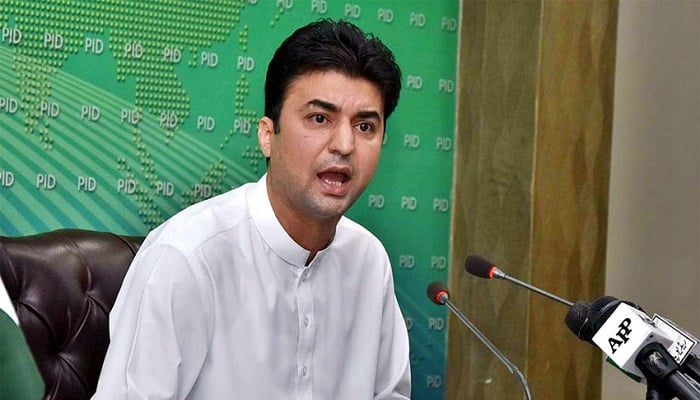 Pakistan Tehreek-e-Insaf (PTI) leader Murad Saeed addresses a press conference. —PID/File