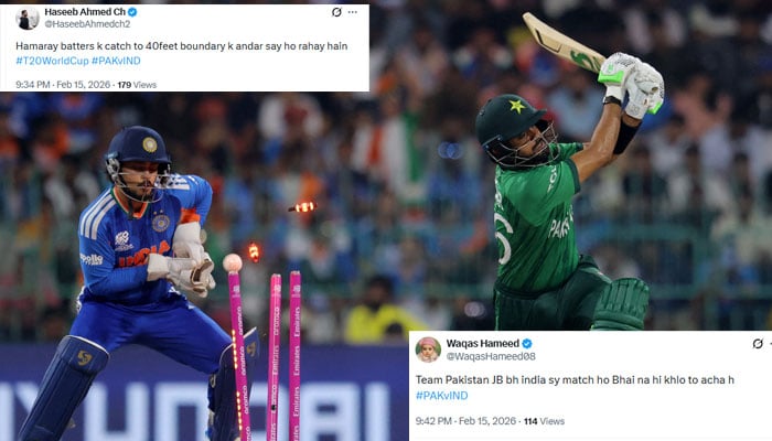 Pakistans Babar Azam is bowled out by Indias Axar Patel during the group match of the ICC Mens T20 World Cup at R Premadasa International Cricket Stadium, Colombo, Sri Lanka - February 15, 2026. — Reuters