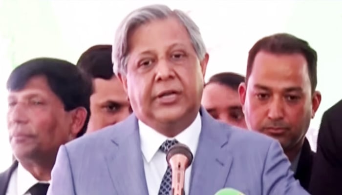 Minister for Law and Justice Azam Nazeer Tarar speaks at lawyers’ ceremony at Ferozewala, Punjab, February 16, 2025. — Screengrab via YouTube/Geo News