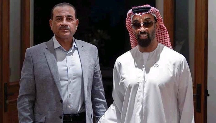 CDF Field Marshal Asim Munir pictured with UAEs National Security Adviser and Abu Dhabis Deputy Ruler Sheikh Tahnoon bin Zayed Al Nahyan on February 16, 2026. — ISPR