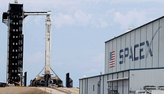 A SpaceX Falcon 9 rocket is shown as it is prepared for another launch attempt for Polaris Dawn, a private human spaceflight mission, at the Kennedy Space Centre in Cape Canaveral, Florida, US September 9, 2024. — Reuters