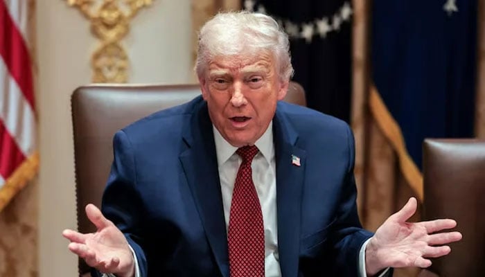 US President Donald Trump speaks at a ceremony at the Mar-a-Lago estate in Palm Beach, Florida, US, January 16, 2026. — Reuters