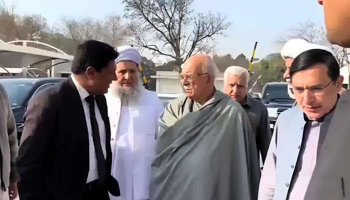 TTAP leaders seen outside Supreme Court of Pakistan in Islamabad on February 18, 2026. — X@TTAP_OFFICIAL