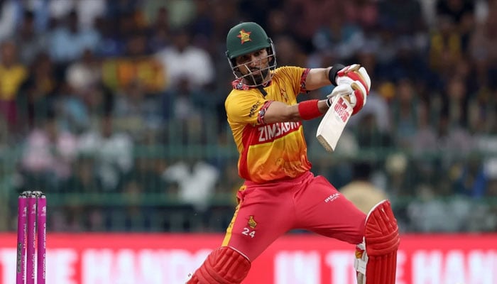 Sikandar Raza turned it around with some big hits during T20 WC match against Sri Lanka on February 19, 2026. — ICC