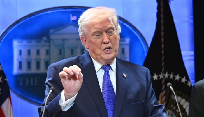 US President Donald Trump speaks during a press conference in the Brady Press Briefing Room of the White House in Washington, DC, on February 20, 2026. — AFP