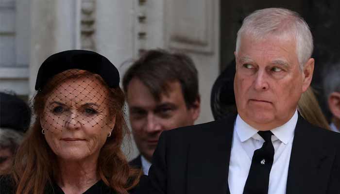 Britains Prince Andrew and his former wife, Sarah Ferguson, Duchess of York, leave Westminster Cathedral at the end of the Requiem Mass, on the day of the funeral of Britains Katharine, Duchess of Kent, in London, Britain, September 16, 2025.— Reuters/File