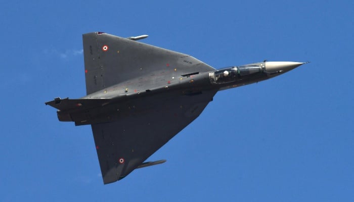 Indian Air Force (IAF) LCA Tejas performs an aerobatic display during the Aero India 2023 air show at Yelahanka air base in Bengaluru, India, February 13, 2023. — Reuters