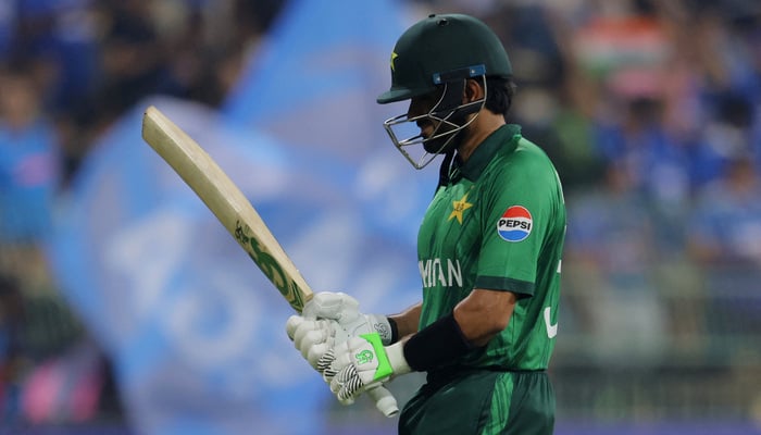Babar Azam walks off after being dismissed by Jamie Overton during Pakistan vs England match in the ICC T20 World Cup 2026 at Pallekele International Cricket Stadium, Kandy, Sri Lanka on February 24, 2026. — Reuters